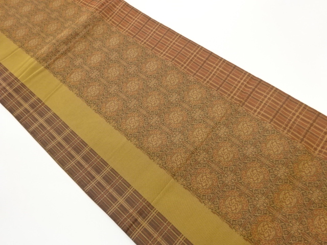 JAPANESE KIMONO / STRIPES / PLAID / ABSTRACT PATTERN WEAVING HIRAKI NA
